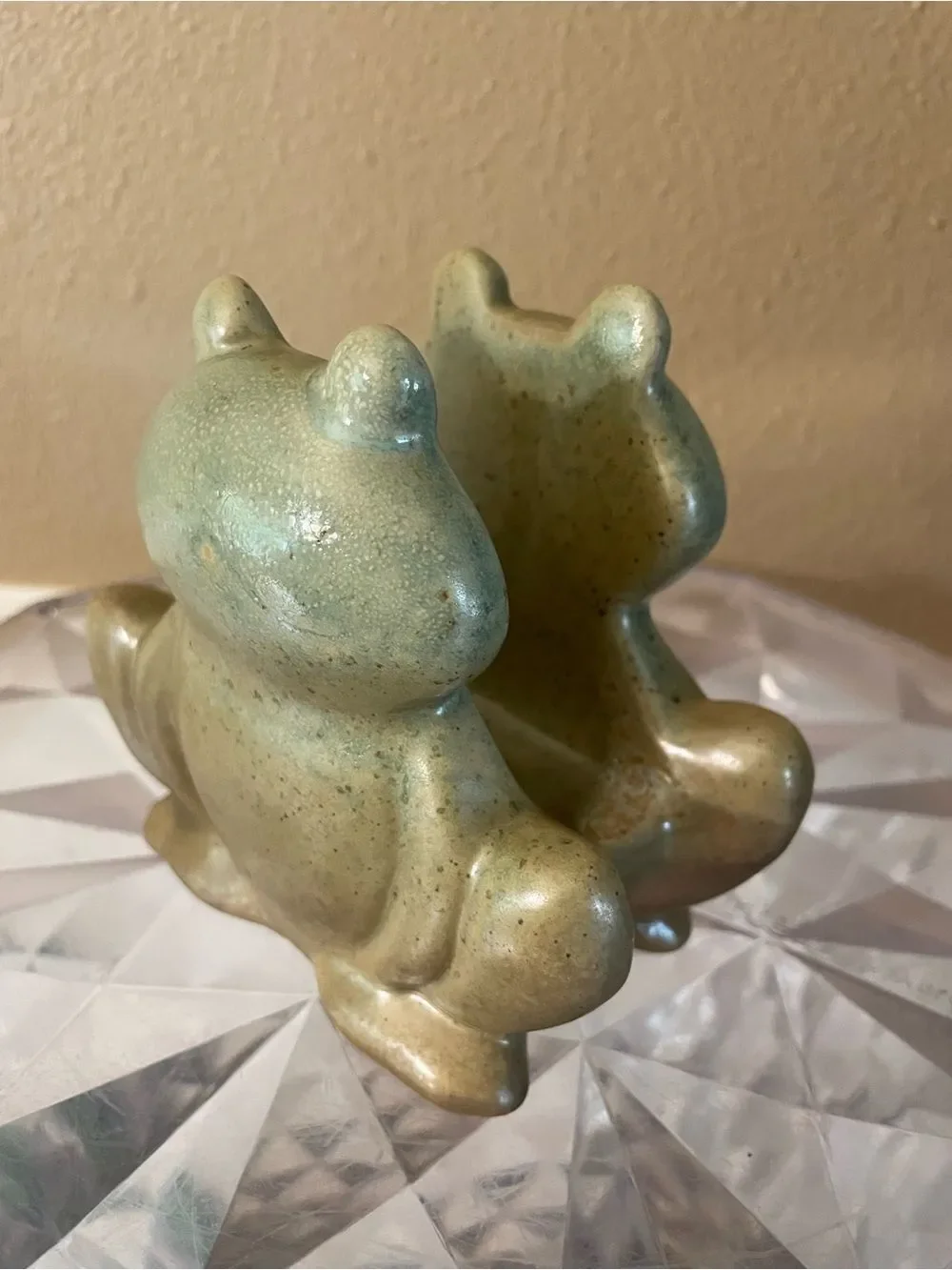 Vintage Pottery Frog Sponge Holder New!